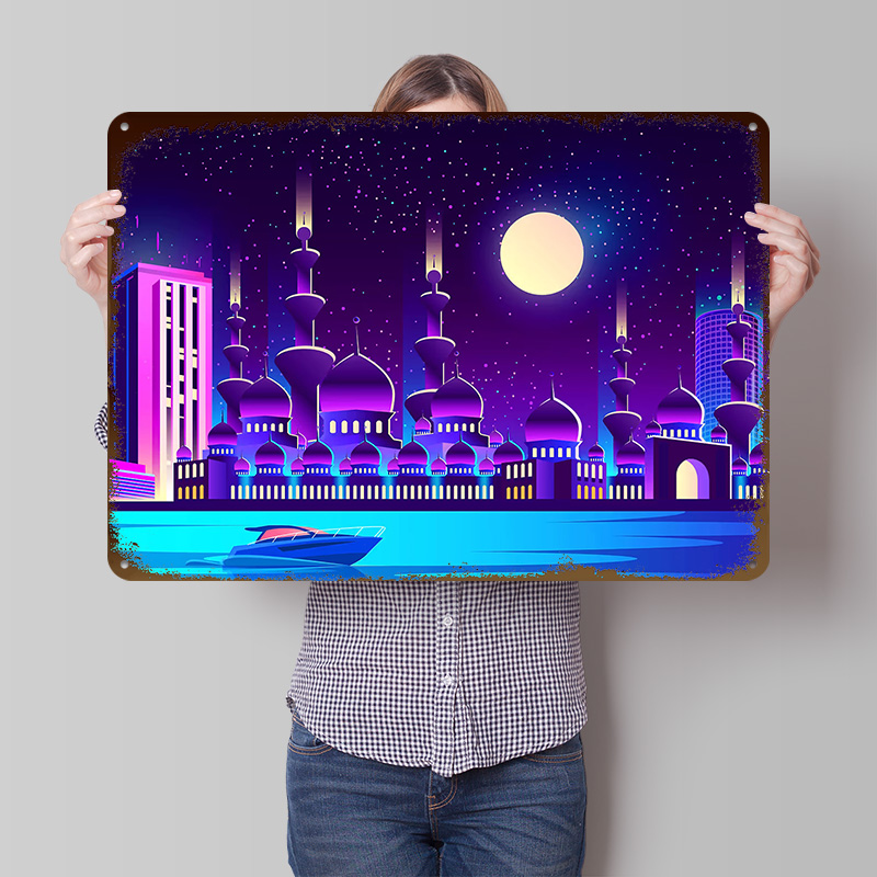 Synthwave Neon City Dubai Meta – Home Office Dubai Bewertung und Preis