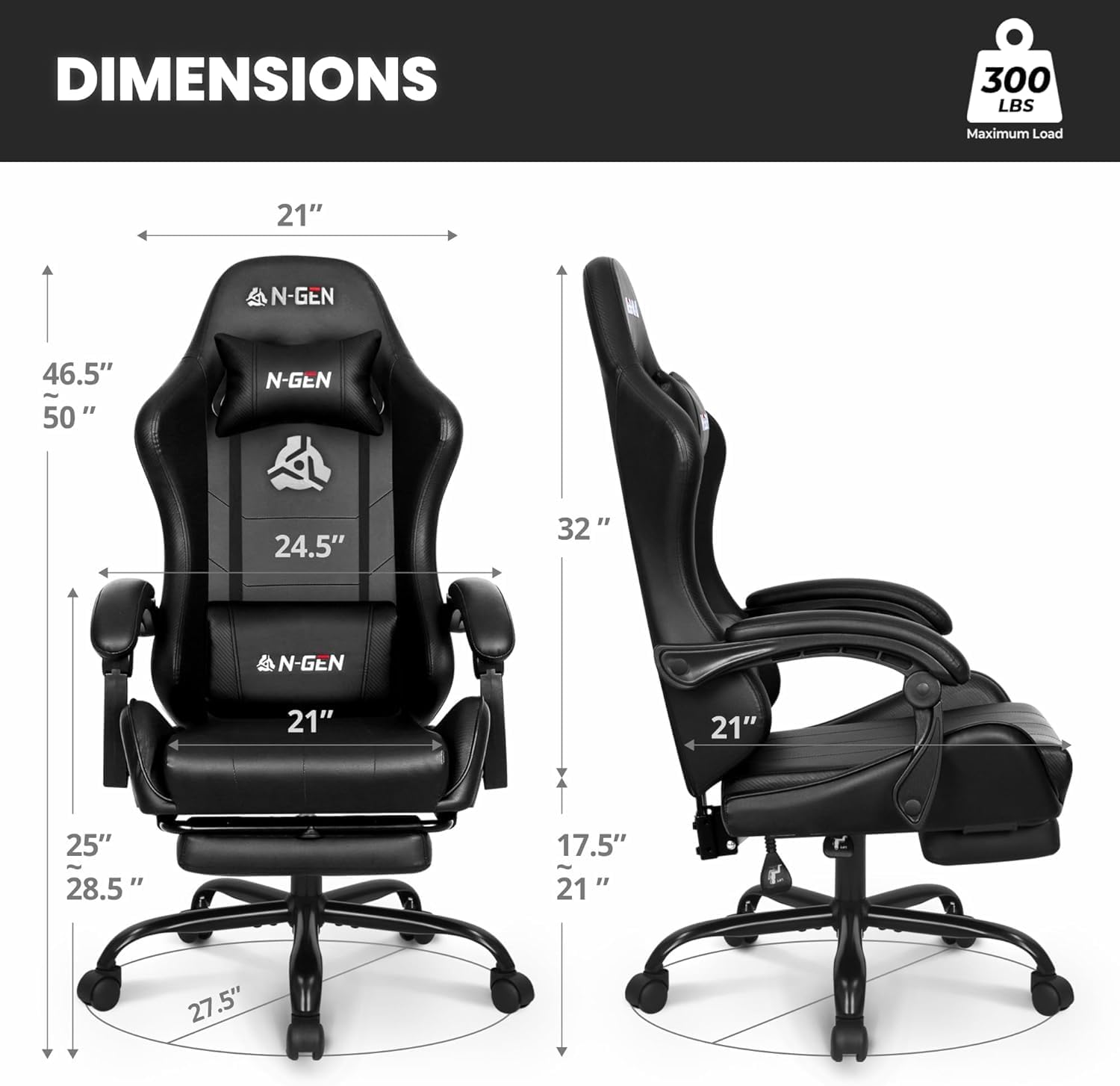 Gaming-Stuhl mit Fußstütze und – Ergonomic Office Chair Bewertung und Preis
