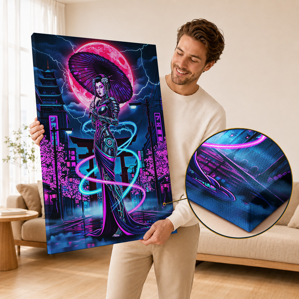 Cyberpunk-Leinwanddruck-Poster – Home Office Or Bewertung und Preis