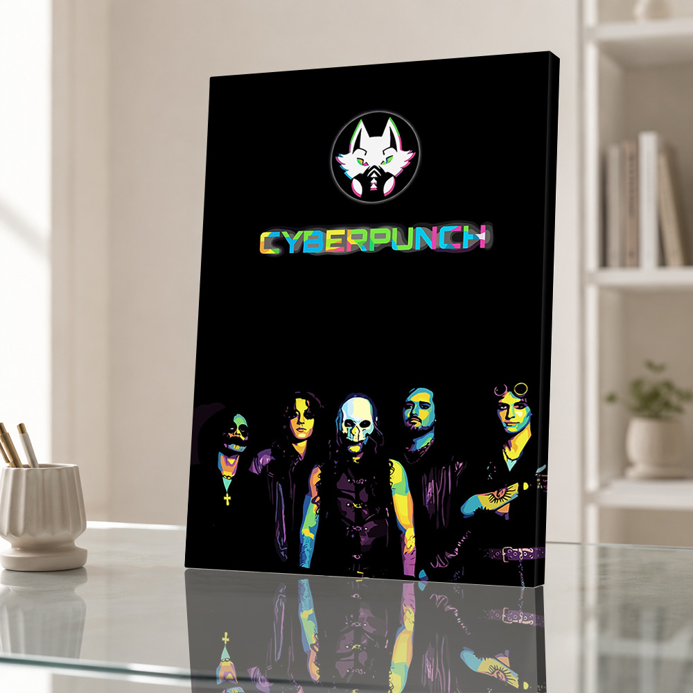 Cyberpunk-Leinwanddruck-Poster – Home Office Or Bewertung und Preis