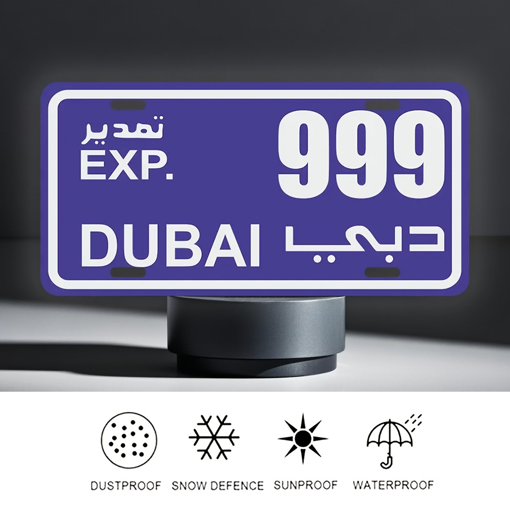 Vintage Dubai Nummernschild Me – Home Office Dubai Bewertung und Preis